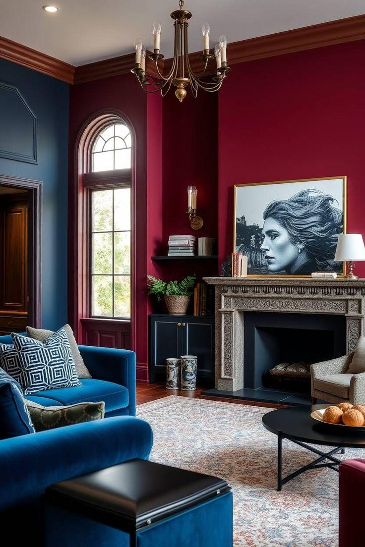 What Color Walls Go With Burgundy Furniture