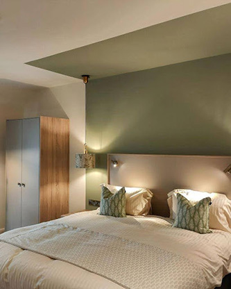 Wall paint in olive color