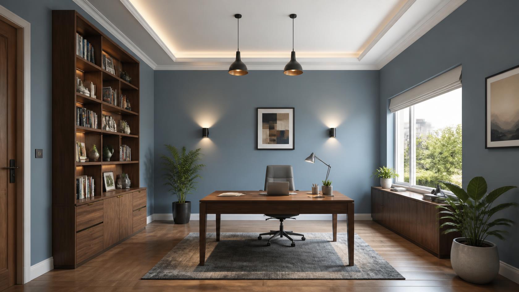 Soft Blues and Greens for a Spacious Feel