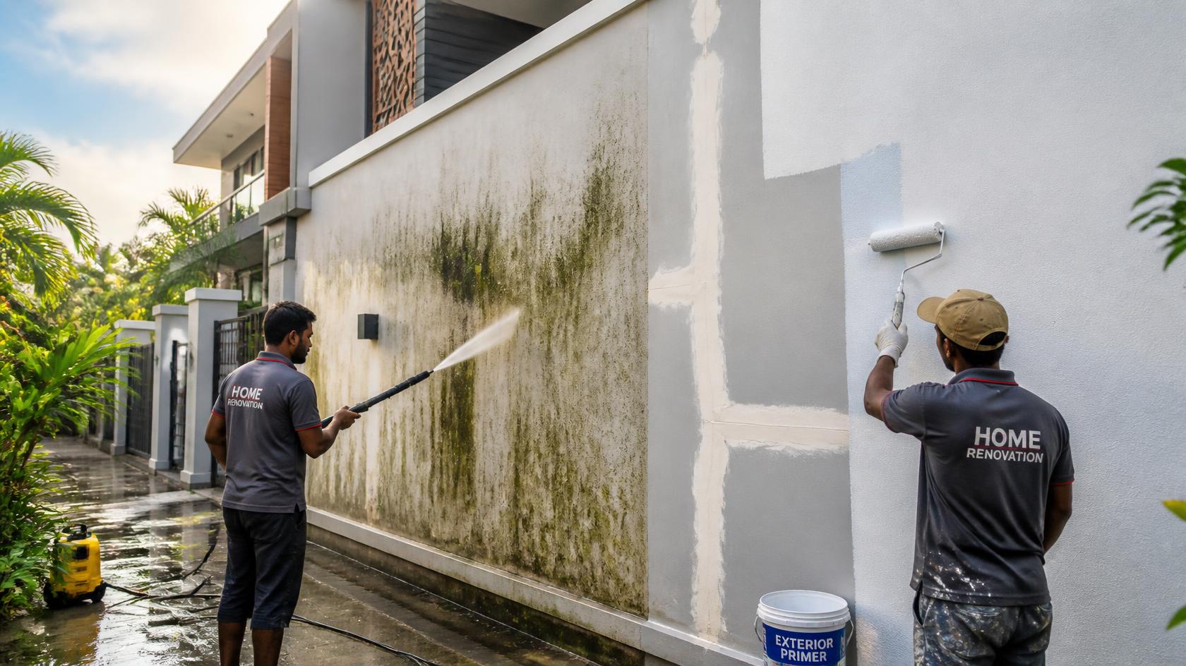 How to Prepare Exterior Walls for Painting After Monsoon Season