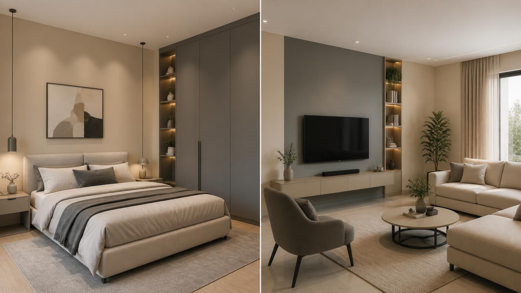 Matte Finish: Bedrooms and Living Areas