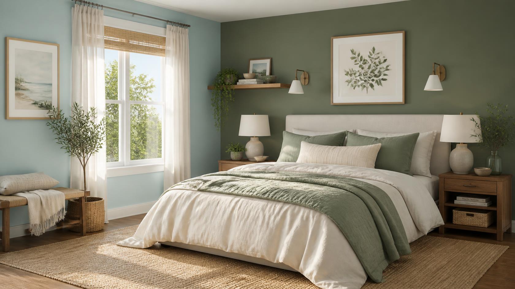 Soft Blues and Greens for a Spacious Feel