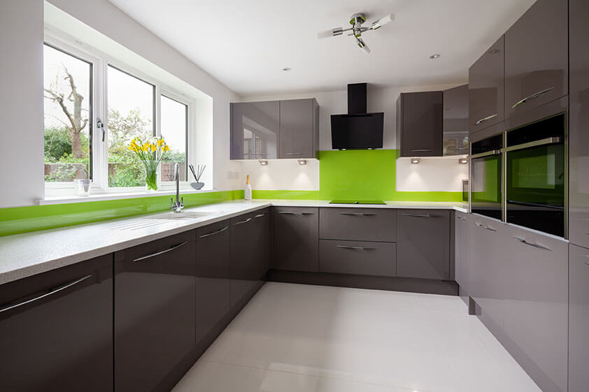 contemporary-fitted-kitchen-striking-lime-green