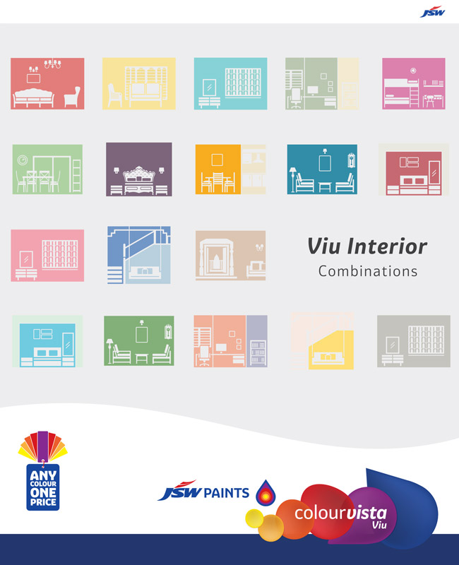 JSW Paints Colourvista Viu Interior Combinations