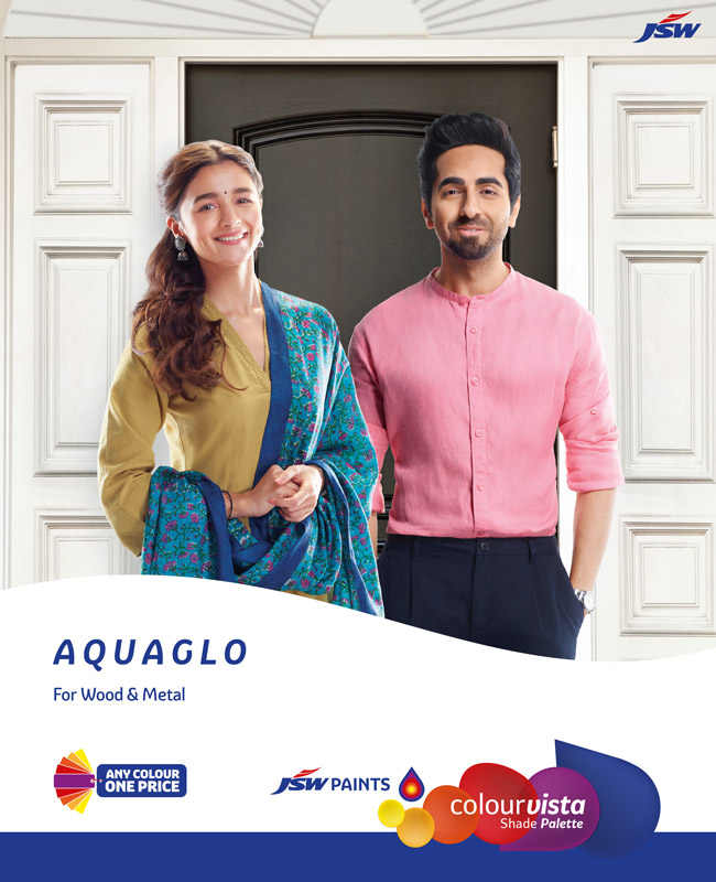 Alia and Ayushman with Aquaglo for Wood and Metal